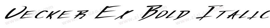 Vecker Ex Bold Italic字体转换